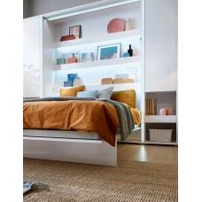 Sienas gulta 180 BED CONCEPT BC-13, balts